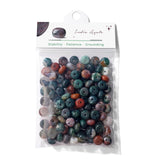 Raicegs 100pcs 5 8mm Rondelle India Agate Beads Natural Gemstone Beads Abacus Disk Stone Loose Beads for Jewelry Making DIY Bra