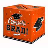 Gatherfun Graduation Decorations - Graduation Card Box, Party Favors, Orange