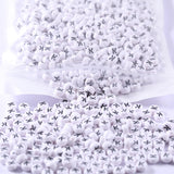 1000Pcs Flat Round Letter Beads 7x4mm with Letter K White Acrylic Beads for DIY Phone Case Glasses Decoration Bracelets Necklace