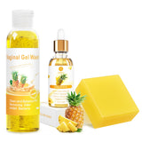 Feminine Wash & Yoni Oil & Yoni Soap Set for Women, Yoni Wash for Vaginal Ph Balance Remove Odor Moisturizing, 1.17 Fl.Oz Femini