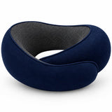 Zollyss Memory Foam Travel Neck Pillow For Airplane, Car & Home Use | 360 Ergonomic Head & Neck Support | Breathable Removable C