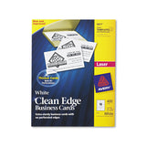 Avery 5877 Business Cards,F/Laser Printer,400/BX,31/2Inch x2Inch ,White