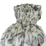 Plutus Brands Rabbit Fur Throw Pillow, 102 X 116, Ivory/Gray