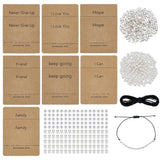 UNICRAFTALE Metal Morse Code Bracelet Making Kit 400Pcs Sliver Round Spacer Beads 400Pcs Sliver Tube Beads 7 Styles 14Pcs Morse