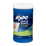 EXPO White Board Care Dry Erase Wipes, 8Inches x 5.5Inches, 50 Count