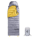 Naturehike Ultralight Duck Down Cold Weather Sleeping Bag, 650FP Compact Sleeping Bag 3-4 Season for Adults & Kids, Waterproof -