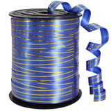 TONIFUL Curling Ribbon-Blue Gold Balloon Curling Ribbons-250 Yards Balloon String for DIY Decor,Gift Wrapping,Ribbons and Bows f