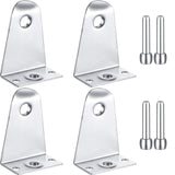 Jetec 2 Inch Metal Hold Down Brackets and Pins, Blind Holder Replacements for Horizontal Blinds Shades Windows Doors(8 Pieces)