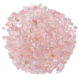 Asingeloo 400pcs 5-8mm Rose Quartz Natural Gemstones Tumbled Chip Stone Beads Bulk Irregular Shaped Drilled Loose Crystal Gemsto