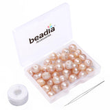 BEADIA Natural Pearl Beads Potato 10-11mm Pink Freshwater Cultured Loose Gemstone Beads for DIY Jewelry Making 13.8''/Strand HQ
