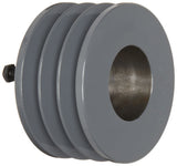 TB Woods 3V453 Narrow VBelt Sheave, 3V Belt Section, 3 Grooves, SDS Bushing required, Cast Iron, 4.50 OD