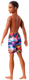 Barbie Ken Beach Doll Wearing Tropical Print Swimsuit, For Kids 3 To 7 Years Old