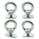 LEQMG Kayak Track Mount Tie Down Eyelet Rail,316 Stainless Stee,Canoes,Boats,Ropes Accessories(4 Pack)