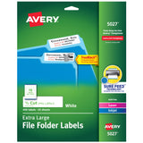 Avery Extra Large Filing Labels, 15/16x37/16, 450/PK, White