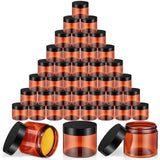 SATINIOR 36 Pieces 4 oz Plastic Jars with Lids Wide Mouth Airtight Reusable Container Acrylic Cosmetic Small Jars for Lotions Oi