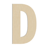 HILAZA 17 Inch Large Wooden Letter D, 1/4 in Thick Big Wood Letter for Wall Decor Crafts
