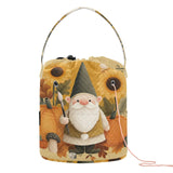 Tatenale Fall Gnome Pumkin Thanksgiving Yarn Bag Small Crochet Bag Drawstring Yarn Storage Organizer Knitting Project Bags Potab