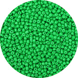 GAGANIU 2000pcs Bright Green Glass Seed Beads, Colorful Tiny 4mm Beads for Jewelry Making, Beading Supplies.