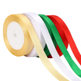 DECYOOL 4 Rolls 100 Yards Christmas Satin Ribbons 15mm Wide Holiday Craft Ribbons for Gift Wrapping and Xmas Decoration, Red & G
