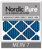 Nordic Pure 18x25x1 (17 1/2 x 24 1/2 x 3/4) Pleated MERV 7 Air Filters 6 Pack