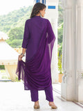 Gosriki Women'S Cotton Blend Straight Embroidered Kurta With Pant & Dupatta (Raji-Begani-Nkj-Gs_S_Purple_Small),Purple,,B0CFFDMM3H