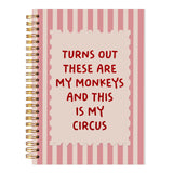 LADOCK Pink Funny Office Notebook for Work, Boss Lady Gifts Journal, Funny Office Gifts for Women, Turns Out These Are My Monkey