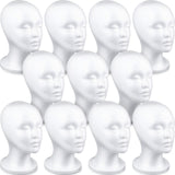 Thyle 10 Pcs Foam Wig Head Bulk Wig Display Mannequin Head Stand Model Foam for Style, Masks, Hats, Wigs, Salon and Travel, Hall