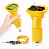 Portable Digital Microscope for Kids, Pocket Handheld Microscope Camera with 2 ' ' Inch Screen, Educational Science Christmas Bi