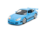 Jada Toys Fast & Furious Brians Porsche 911 GT3 RS 1:24 Diecast Car, Toys for Kids and Adults