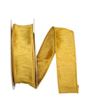 Reliant Ribbon 92975W-035-09H Dupioni Supreme Wired Edge Ribbon, 1-1/2 Inch X 20 Yards, Gold