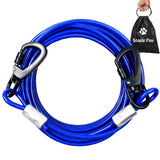 Snagle Paw Tie Out Cable for Dogs, 15FT Dog Leads for Yard Chew Proof, Heavy Duty Leash with Superior Carabiner Clip for Large Dogs Up to 250lbs, Sturdy Dog Runner for Yard or Camping