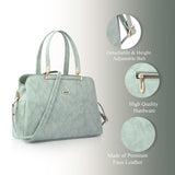 Adisa Two Tone Handbag 3 Compartments Shoulder Bag For Women And Girls With Sling Belt (Ad4084-Grn),Sea Green,,B0F6W1K3CK
