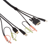 6 Usb Hdmi To DviD Kvm Cable With Audio