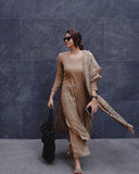 Gosriki Women'S Rayon Blend Straight Solid Kurta With Pant & Dupatta (Raja Saab Beige-Gs_3Xl_Beige_Xxx-Large),Beige,3,B0DBM25FY4