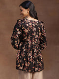 Libas Women'S Cotton Printed Regular Kurti (29126 Black Black Xl