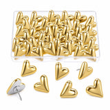 Gold Heart Push Pins 30PCS, Notice Board Pins for Office Home