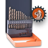 Lichamp 13PCS HSS Cobalt Drill Bits Set 1/16 to 1/4 with Three Flute for Hard Metal, Hardened Stainless Steel and Cast Iron