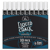 LANA & LUCA Liquid Chalk Marker Pen - White Dry Erase Marker - Chalkboard Markers for Signs, Windows, Blackboard, Glass - Revers