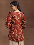 Libas Women'S Cotton Printed Regular Kurti (29127 Rust Rust Xl