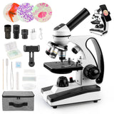 Sedumic Microscope for Adults Kids 40X-2000X Compound Monocular Microscope for Students School Laboratory Home Education with Sl