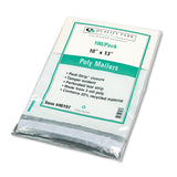 Quality Park 46197 Poly Envelopes W/Perforation, Plain, 10Inch X13Inch , 100/Bx, White