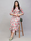 Anni Designer Women'S Cotton Blend Straight Printed Kurta With Pant (Dafiya Peach_Xxl_Peach_Xx-Large),Peach,2XL,Cotton Blend,Straight,