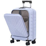 Kaleenie 19 Inch Suitcase Hand Luggage with Front Pocket for 15.6 Laptop, 35 * 23 * 55cm, 43L, Ligthweight ABS+PC Hardshell Carr
