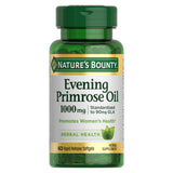 Natures Bounty Evening Primrose Oil, Promotes Womens Health, 1000 mg Evening Primrose Oil, 60 Rapid Release Softgels
