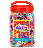 Praisebank Pony Beads, 4500pcs 6x9mm, Wholesale Beads, Bracelets Jewelry Making, Arts & Crafts(Multi-Colored)