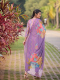 Anni Designer Women'S Rayon Viscose Straight Printed Kurta With Pant & Dupatta (Zaggu Purple-Vks02_M_Purple_Medium),Purple,M,Rayon,Regular,