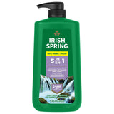Irish Spring 5 in 1 Body Wash for Men, Men's Body Wash, Smell Fresh and Clean for 24 Hours, Conditions and Cleans Body, Face, an
