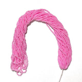 Czech 11/0 Glass Seed Beads - 12 String Hanks, Pink Color (Pink)
