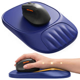DRESSIA Ergonomic Mouse Pad with Wrist Rest, Sloped Memory Foam Mousepad with Wrist Support, Cooling Channels, NonSlip Base, Sm