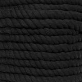 Super Soft 3 Strand Twisted Cotton Rope (Black, 1 Inch x 10 Feet)